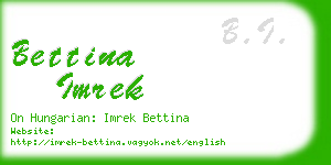 bettina imrek business card